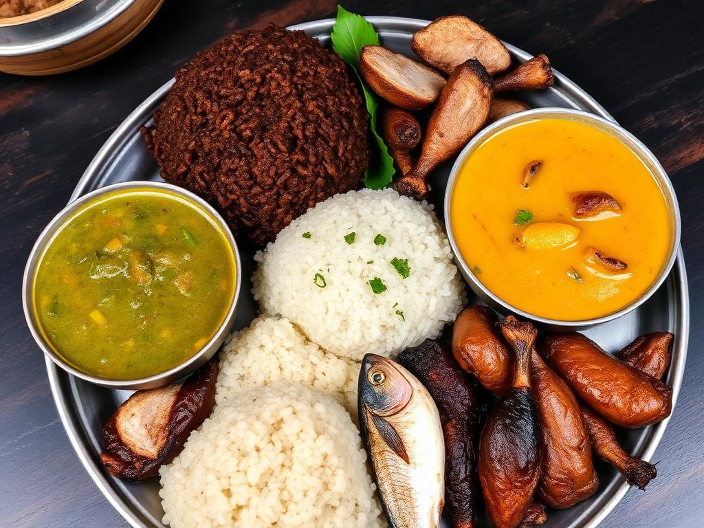 Amala, Ewedu, Gbegiri & Assorted